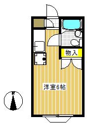 ハイツ南大泉(ワンルーム/2階)の間取り写真