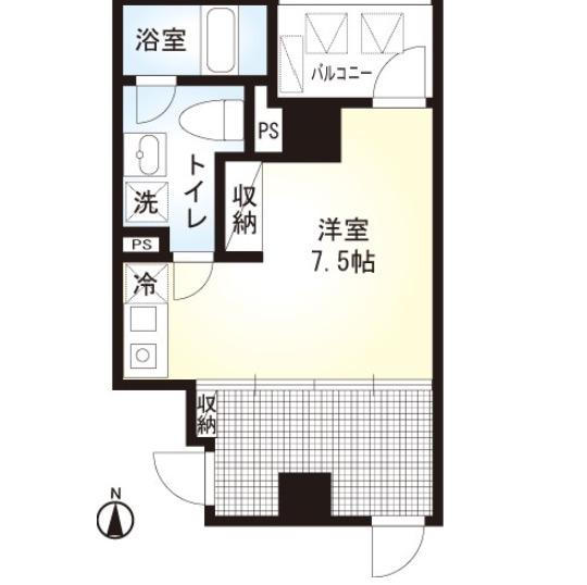 GIOCATORE7(ワンルーム/5階)の間取り写真