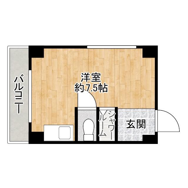 東三国 山真ビル(ワンルーム/4階)の間取り写真