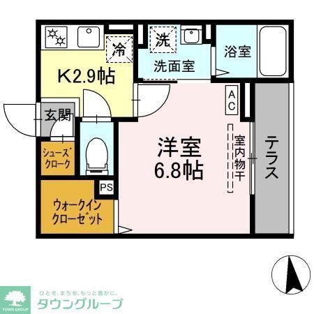 グリーンコーポ(1K/1階)の間取り写真