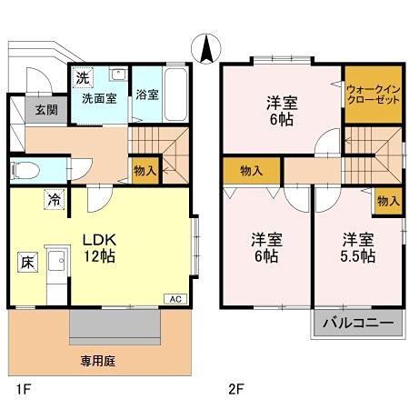 ピュールM(3LDK/1階)の間取り写真