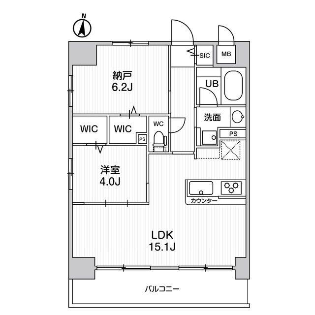 ラグゼナ浦和(1LDK/3階)の間取り写真