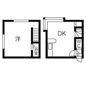 AMS奥村(1LDK/2階)の間取り写真