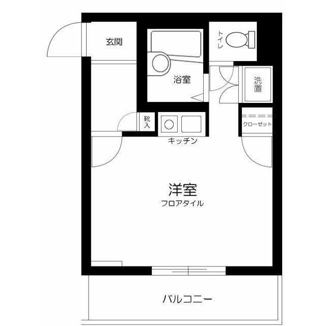 ファサード田園調布(ワンルーム/4階)の間取り写真