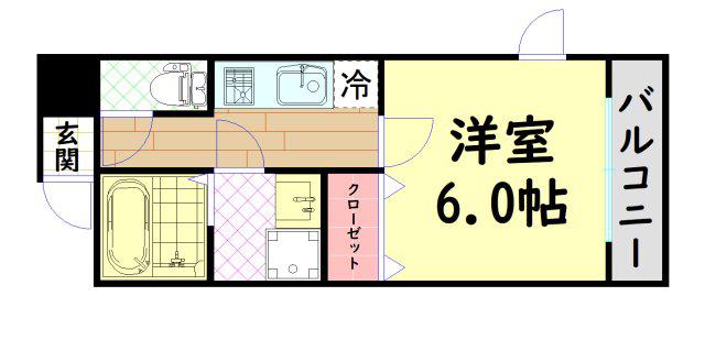 MONOLITH(1K/4階)の間取り写真