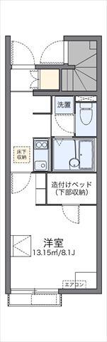 レオネクストR&AII(1K/1階)の間取り写真