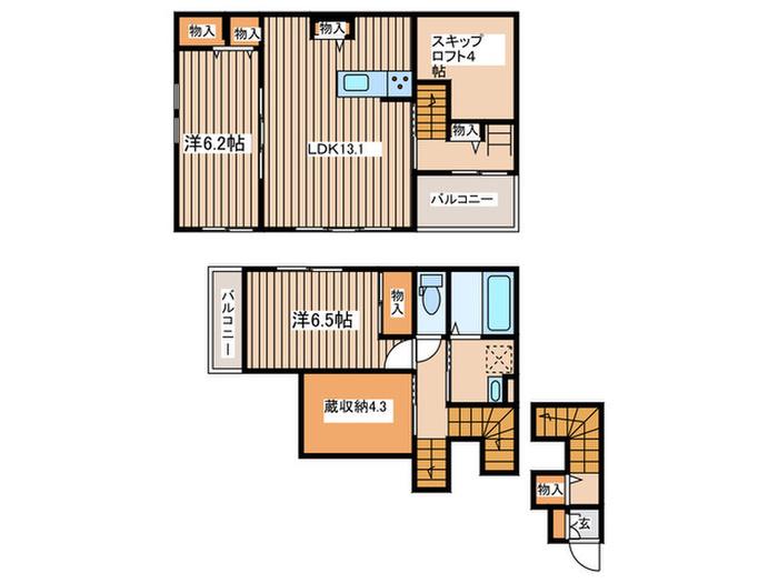 MAISON LIMONAIA(2LDK/2階)の間取り写真