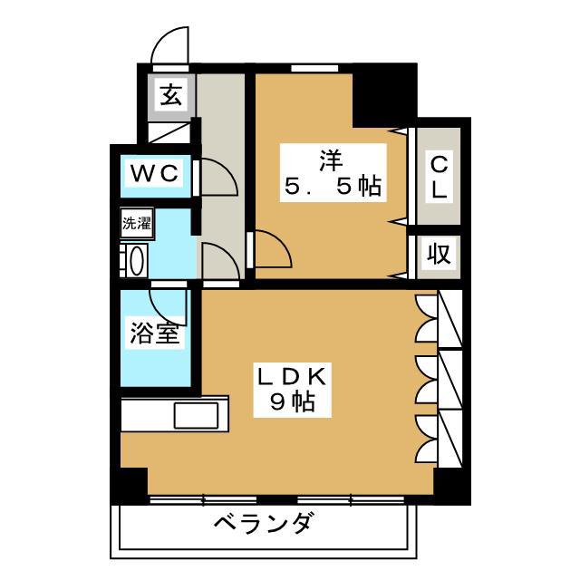 プリマヴェーラ(1LDK/2階)の間取り写真
