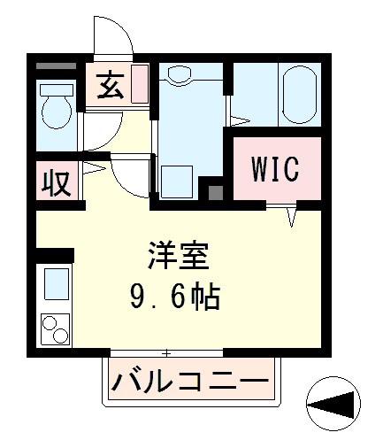 シャルマントリシティ3(ワンルーム/2階)の間取り写真