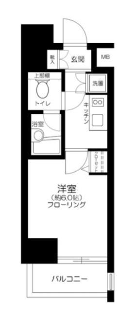 スパシエオリエンス板橋本町(1K/6階)の間取り写真