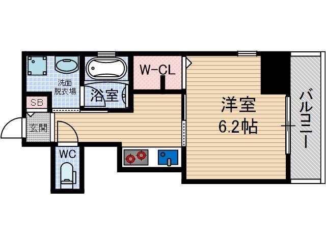 フォルテ ディ コンフォート(1K/6階)の間取り写真