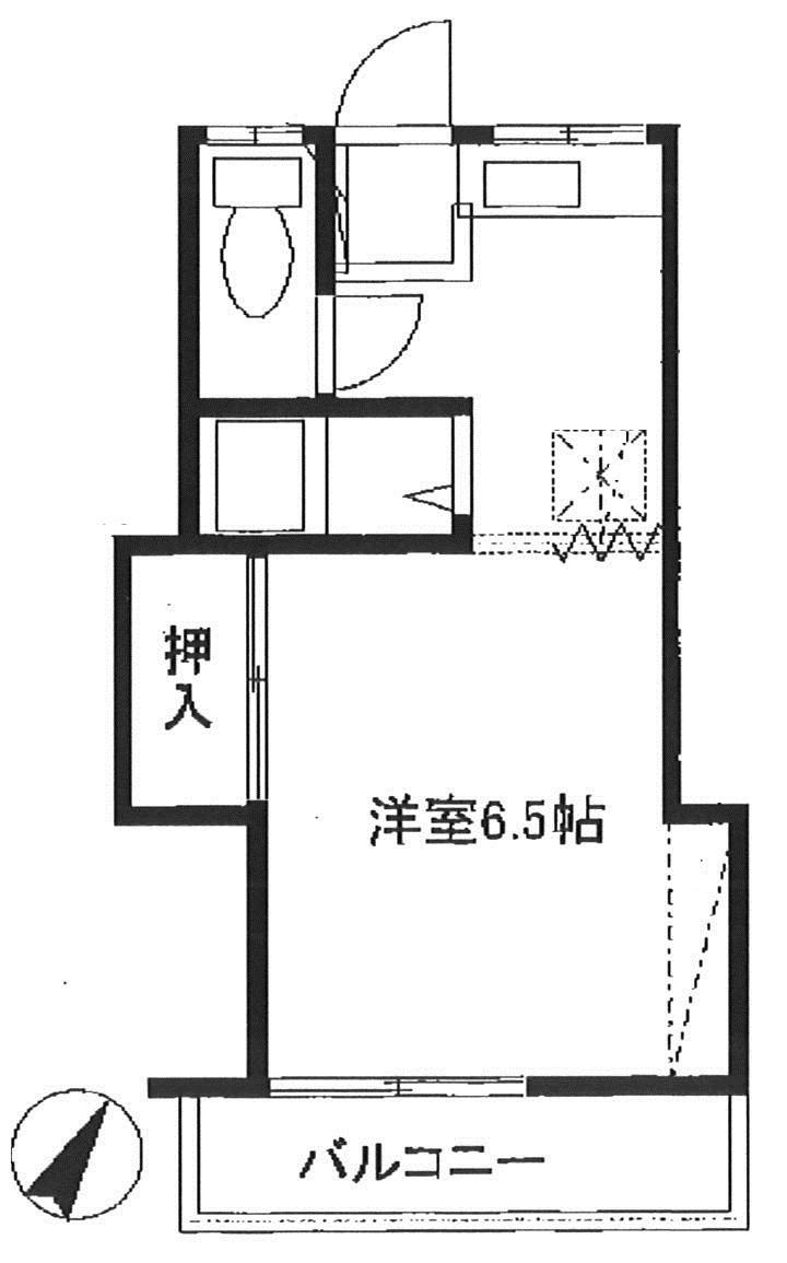 平和ハイツ(1K/2階)の間取り写真