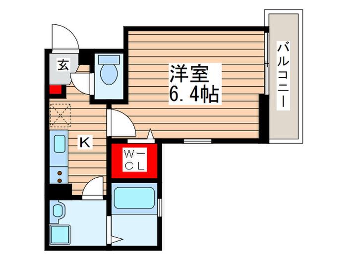 ヴェルデ塩焼(1K/3階)の間取り写真
