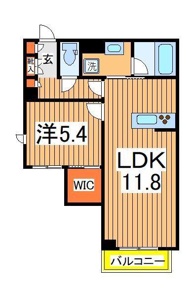 エクラージュ(1LDK/1階)の間取り写真