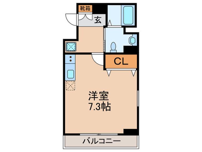 ルミエ―ル亰都(ワンルーム/3階)の間取り写真