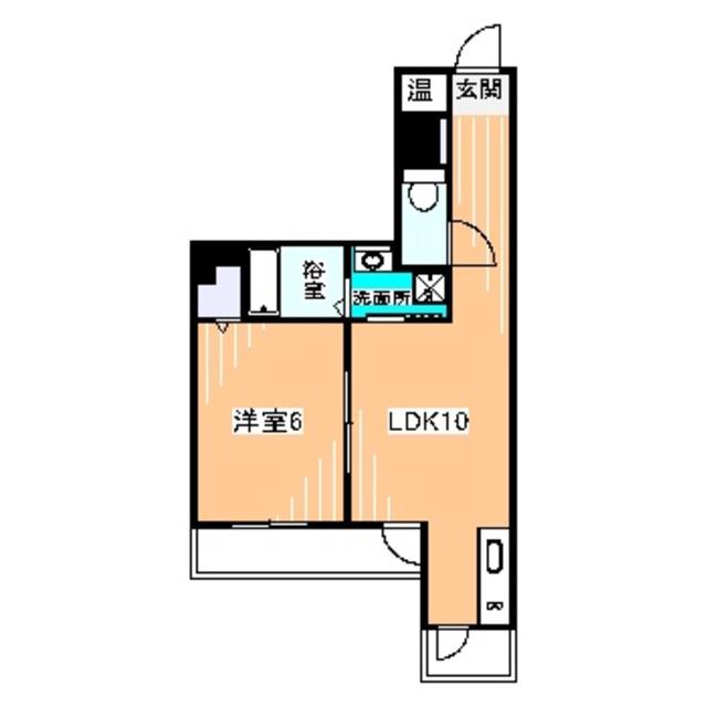 シティーコート北瓦町EX(1LDK/2階)の間取り写真
