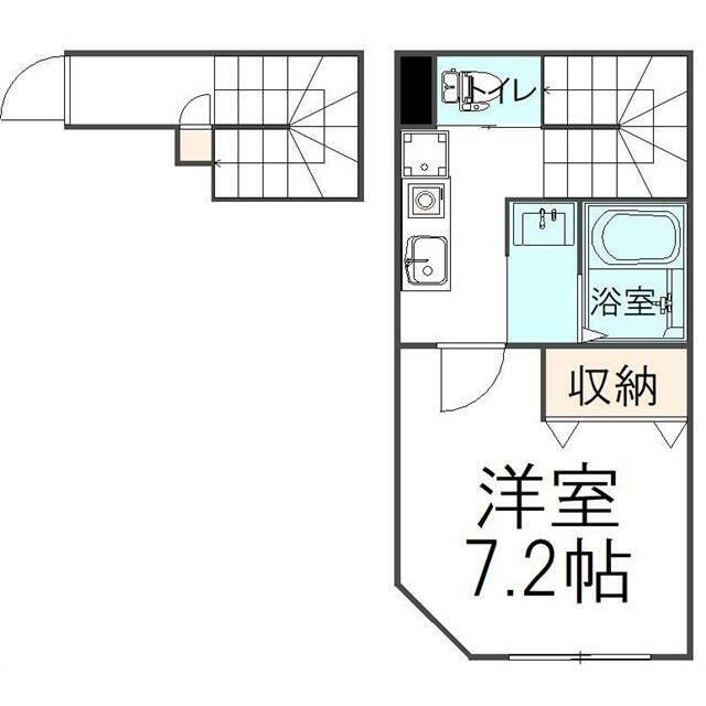 SOLID上池台(1K/2階)の間取り写真
