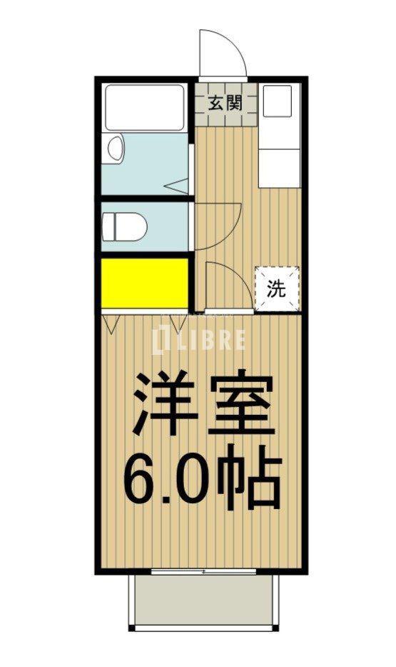 ハイム田原(1K/1階)の間取り写真