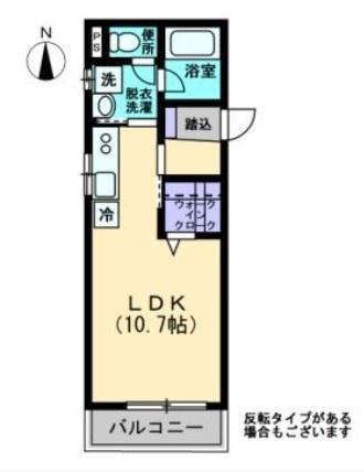 MAISON DE QUARTER II(ワンルーム/1階)の間取り写真