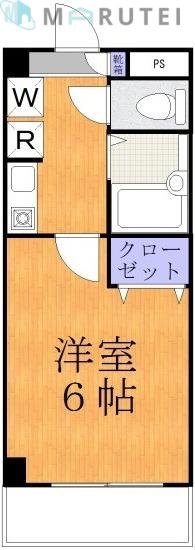 ユニテ溝の口参番館(1K/4階)の間取り写真