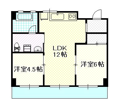 GOODCAT II(2LDK/3階)の間取り写真
