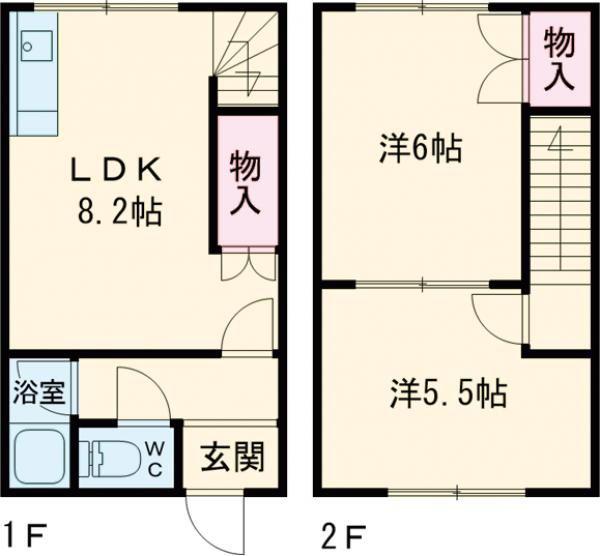 コーポHERO亀田港(2DK/1階)の間取り写真