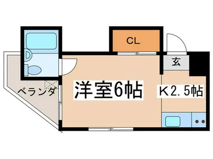 杉本マンション(1K/3階)の間取り写真