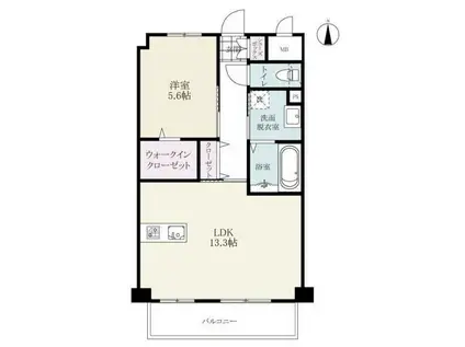 アコール鍋島(1LDK/3階)の間取り写真