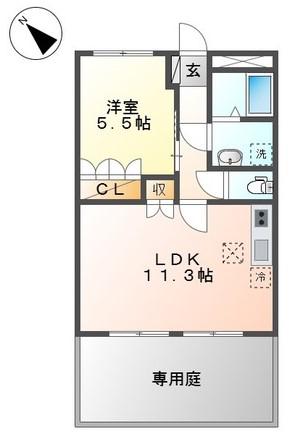 カーサ ソラーレ(1LDK/1階)の間取り写真