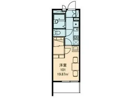 レオパレスLACKY(1K/2階)の間取り写真