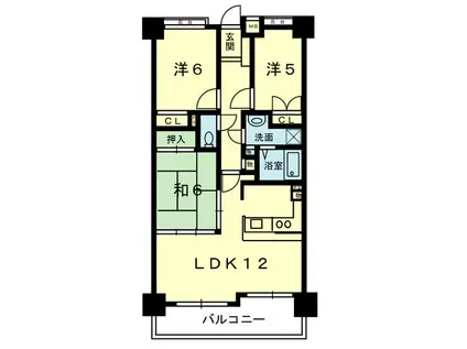 トーカンマンション上通弐番館 1303号(3LDK/13階)の間取り写真