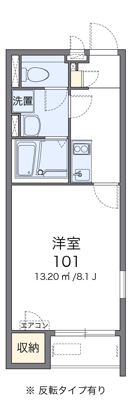 JR宇都宮線 栗橋駅 徒歩7分 2階建 築8年(1K/1階)の間取り写真