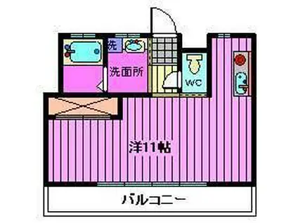 コーポラス小山(ワンルーム/1階)の間取り写真