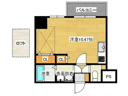 KATAYAMA BLDG 26(ワンルーム/2階)の間取り写真