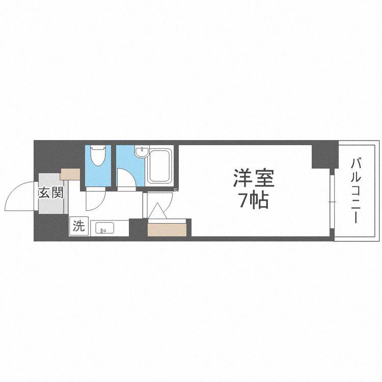 エスリード本町(1K/5階)の間取り写真