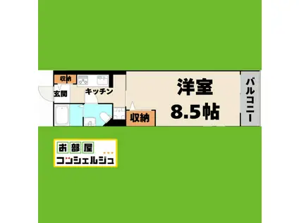 地下鉄東山線 岩塚駅 徒歩12分 3階建 築15年(1K/3階)の間取り写真
