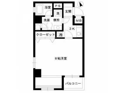 セレクト縮景園(1K/7階)の間取り写真