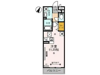 ベルレージュ(ワンルーム/3階)の間取り写真