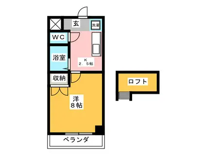 レスポワール中野 南棟(1K/2階)の間取り写真