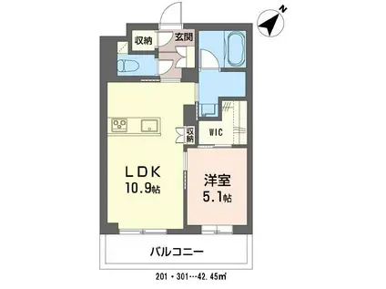 JR京浜東北線 蕨駅 徒歩12分 3階建 新築(1LDK/2階)の間取り写真