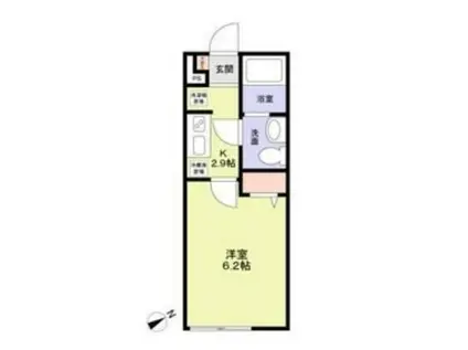 L.E.HILLS(1K/3階)の間取り写真