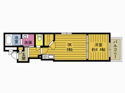 レスコ中島弐番館(1DK/2階)の間取り写真
