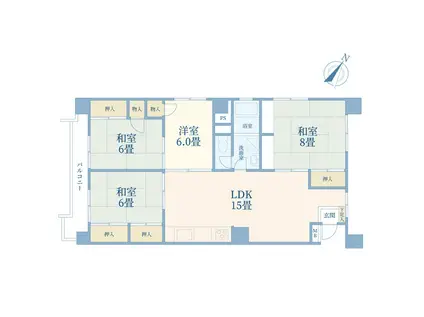 ニューハイム江古田(4LDK/4階)の間取り写真
