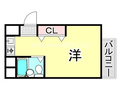メゾンモナムール(ワンルーム/3階)の間取り写真
