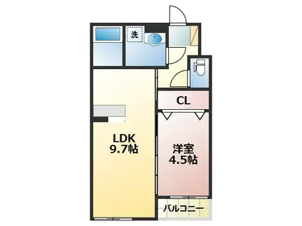 YSスクエア光の森(1LDK/3階)の間取り写真