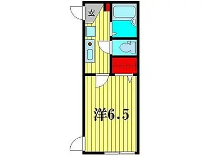 SINCRESE堀切(1K/1階)の間取り写真