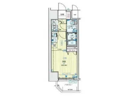 ベルエ難波西(1K/3階)の間取り写真