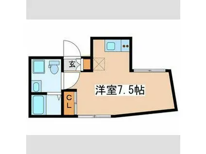 クオリア渋谷本町(ワンルーム/3階)の間取り写真