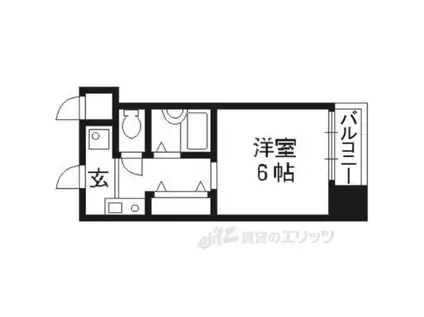 CASA寺町(ワンルーム/4階)の間取り写真