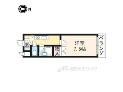 グレイスガーデン京都(1K/5階)の間取り写真